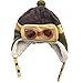 Hinzonek Cappello da Pilota per Bambini con Cappello da Aviatore in Peluche Caldo per Paraorecchie per Bambini da 2-5 Anni