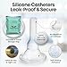 30 Pack 32mm External Condom Catheters for Men Day or Night-Breathable 100%Silicone, Latex Free, Transparent, Moisture Wicking Self Sealing Adhesive, with CathyShack Travel/Storage Bag & Instructions