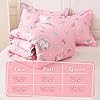 Kids Comforter Sets for Girls Unicorn Twin Bedding Set Pink Bed Set with Pillowcase in A Bag Children Bedroom Decor Soft Lightweight for All Season Durable Machine Washable #2