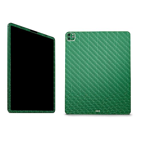 Image of MightySkins Carbon Fiber Skin Compatible with Apple iPad Pro 12.9 inch M2 6th Gen (2022) Full Wrap Kit - Alligator | Protective, Durable Textured Carbon Fiber Finish | Easy to Apply | Made in The USA