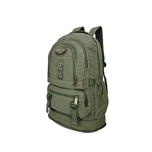 Mochila Lona De Camping Reforçada Viagem Motociclista 50l 3005 (Verde Oliva)