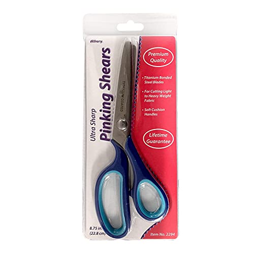 Allary 2294 Ultra Sharp Titanium Bonded Pinking Shears Colors Vary
