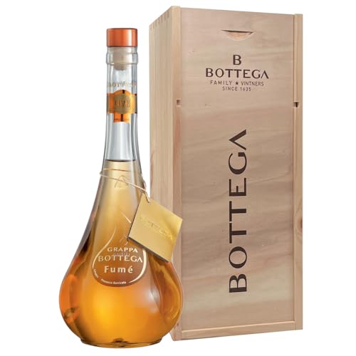 B BOTTEGA S.P.A Fumé Grappa Barricata di Prosecco 38% in Cassetta di Legno - 700 ml