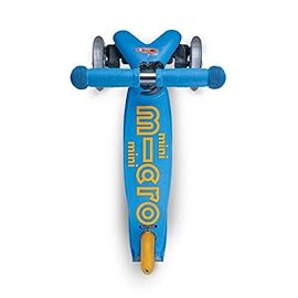 Micro Kickboard - Mini Deluxe - Three Wheeled, Lean-to-Steer Swiss-Designed Micro Scooter for Toddlers & Children with Adjustable Handlebar for Ages 2-5 (Ocean Blue)