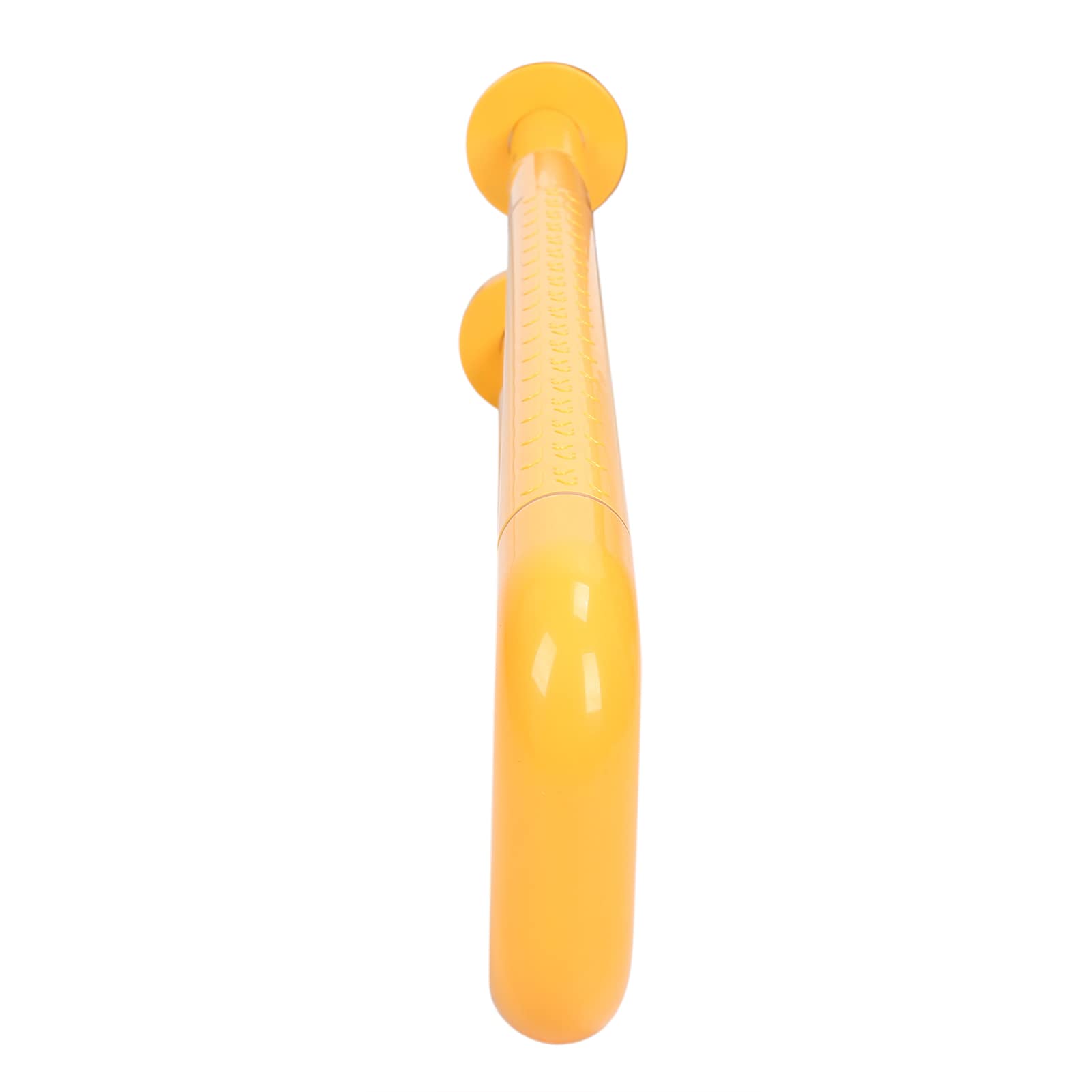 Asidero para inodoro antideslizante, antibacteriano, ergonómico para personas mayores y ancianos de acero inoxidable, amarillo, 62 x 14 cm