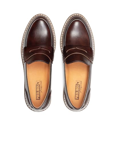 Image of PIKOLINOS Aldaya W8J-3541 Women's Loafers - Premium Calfskin Leather Slip-On - Lightweight Comfort, Removable Insole, Medium & Wide Width Ergonomic Everyday Support