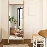 NeuType Full Length Mirror, 65"x22" Solid Wood Ladder Wall-Mounted Mirror, Floor Mirror, Dressing Mi