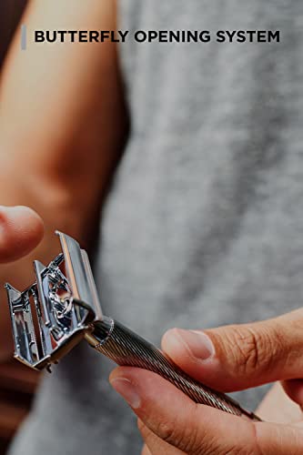 Wilkinson Sword Classic Vintage hochwertiger Rasierhobel inkl. 10 Doppelklingen aus Vollmetall - Für eine besonders exakte und schonende Rasur - Image 7