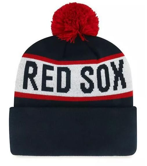 Gorro tejido con pom pom azul marino Boston Sox miniatura 2