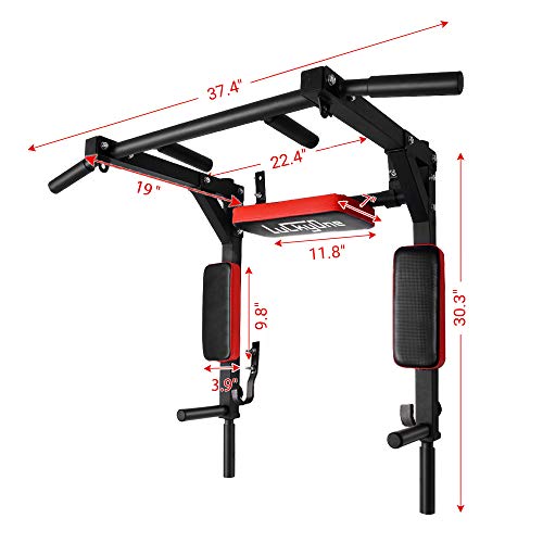 Luckyone Multifunctional Wall Mounted Pull Up Bar/Chin Up Bar,Dip Station For Indoor Workout Supports To 440 Lbs thumb #2