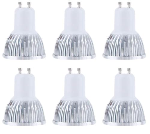 Bulbright Bombillas LED GU10 6000K Blanco Frio 9W 800 Lúmenes Equivalente 80W Halógena. 60 ° Luz Blanca Fría Lámpara LED, Pack de 6 (Blanca Frio 6000K)