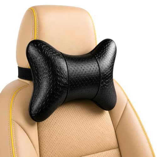 Image of Adroitz Car Neck Rest Pillow Set of 2 | Ergonomic Headrest Cushion for Car Seat | Neck & Cervical Support for Pain Relief | Breathable Washable Cover | Universal Fit for Driving & Travel