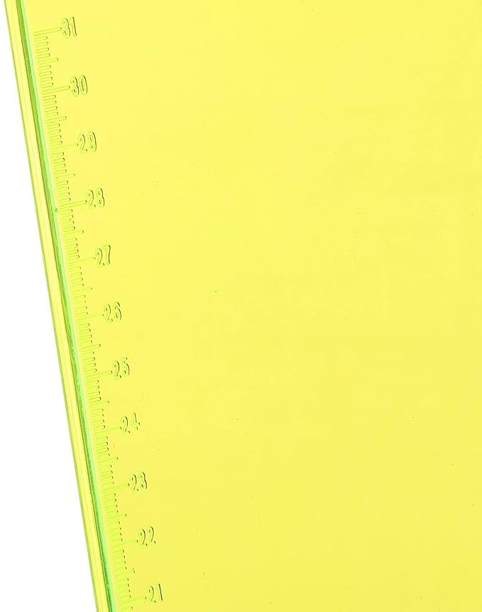 Image of Cubic Umi Fluorescent Green Semi Transparent Acrylic Clipboard Exam - A4 Size Writing Pad with Strong Metal Clip for Students & Office Use