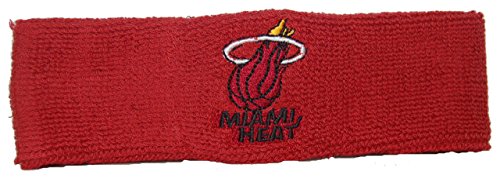 For Bare Feet Miami Heat Logo Team Color Terry Cloth Headband