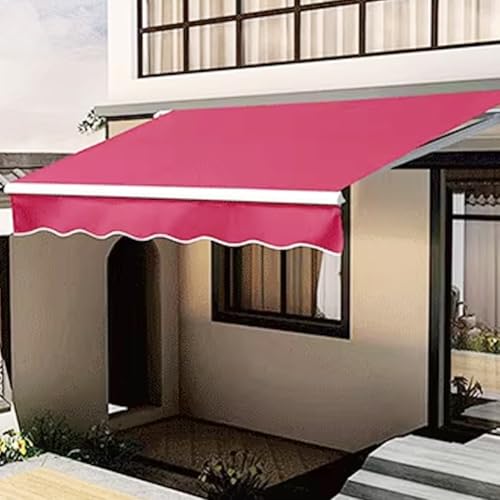 Toile pour auvent de terrasse rétractable rouge polyester imperméable 3.8x2.5m - 3