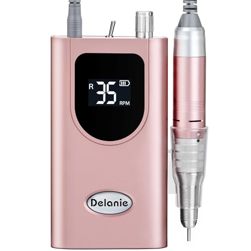 Torno eléctrico portátil para uñas, 35000 RPM, recargable miniatura 1