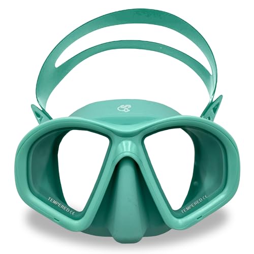SCUBA Network Piranha Low-Volume Scuba Diving Mask, Seafoam Teal