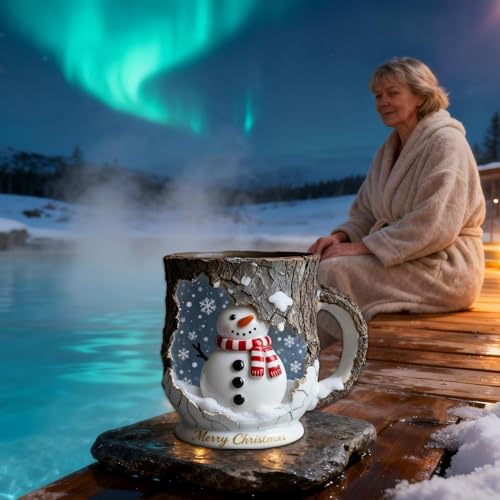 Tazas de café de Navidad y tazas de beber de viaje multifuncionales con diseño Papá Noel 7
