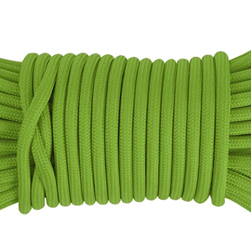 Image of 550 para Cord Parachute Survival Cord Rope Spec Type III 7 Strand Paracord Rope, Military Grade Nylon 4mm Diameter (Parrot Green, 20)