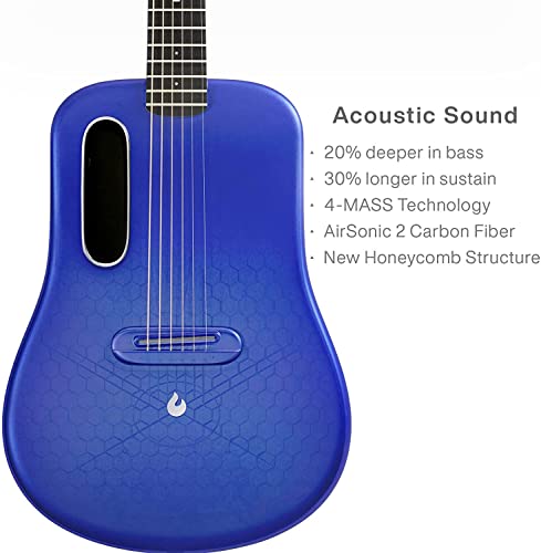 LAVA ME 3 Smartguitar, 38 Inch Guitare Acoustique en Fibre de Carbone,effets de performance multiples, convient aux… - Les Beatles, Paul McCartney, John Lennon, RIngo Starr, George Harrison LAVA ME 3 Smartguitar, 38 Inch Guitare Acoustique en Fibre de Carbone,effets de performance multiples, convient aux… – Image 7