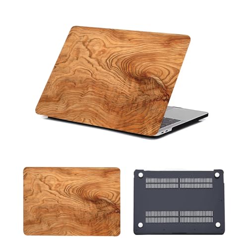 HLAAJJX Custodia Rigida per Macbook Pro 15 pollici Retina 2015 2014 2013 2012 A1398,Case Cover Duro Sottile Protettivo in Plastica per Macbook Pro 15',Grana Del Legno Marrone