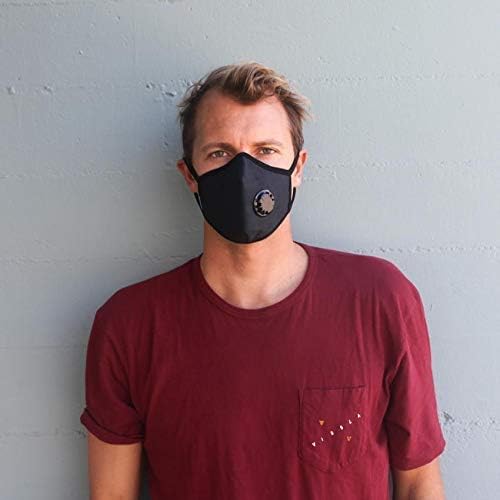 Vogmask Premier Filtering Mask | VMCV | Protection from Microscopic Particles | Reusable | Sizes S-XL (Large, Noir)