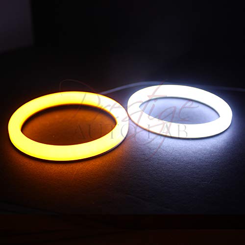2x Lámpara de anillo LED Angel Eye Switchback 80mm miniatura 3