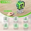 Livella Laser Autolivellante 16 Linee con Treppiede, 4 X 360 °Livello Laser Autolivellante Verde, 2 x Batterie, Autolivellante, Supporto rotante, Telecomando