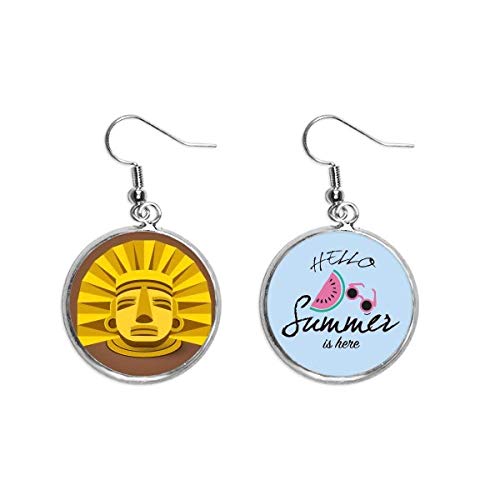 Pendientes de faraón de Egipto con patrón de oro y diseño de sandía para verano