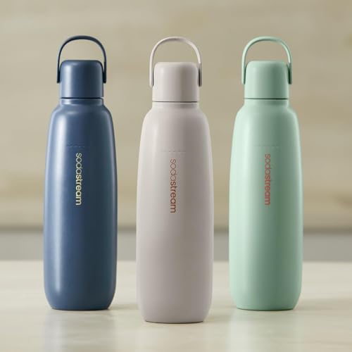 SodaStream Fizz&go Cool - Bottiglia in metallo Storm da 0,9 l, lavabile in lavastoviglie, compatibile con Duo, E-Duo, Terra UVM, mantiene caldo e freddo fino a 12 ore, senza BPA, confezione da 1 - Immagine 5