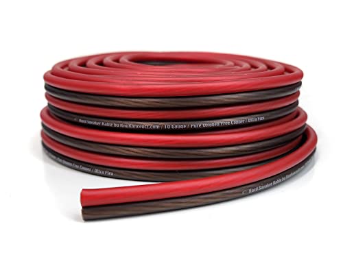 Cable de altavoz 10 AWG de cobre libre de oxígeno KnuKonceptz Kord bicolor 50'