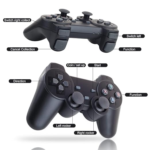 DXP Bay Station 4k Retro TV Game Stick | Hdmi Plug & Play Console | Dual Wireless Controllers | Preloaded Classic Games | Memory Card Compatible 2