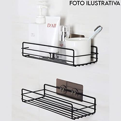Kit 3 Prateleiras Para Banheiro Cozinha Lavanderia Quarto Adesiva Decorativa Organizadora Lateral 28