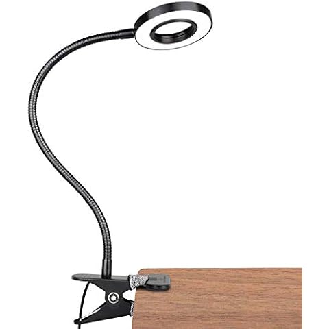 GLORIOUS-LITE LED Clip on Light, 36 LED Reading Light, 4 Modes Book Light, 360° Rotation Gooseneck Reading Lamp, Eye-Caring Clip on Lamp for Bed, Desk,Computer, Headboard, Dorm Room(Black) Cover