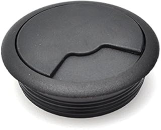 60mm Black PC Computer Desk Plastic Grommet Table Cable Tidy Wire Hole Cover  (1 x)
