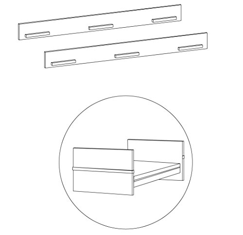 Roba Kit Di Laterali Per Letto Universal, Per Trasformare Lettino Di 70 X 140 Cm In Letto Junior, Montaggio Facile E Veloce, Bianco - 2