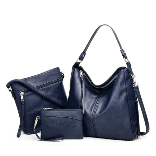 Genérico Juegos de Bolsas Hobo Bolso y Cartera Piel para Mujer Juego Sintética Elegante el Trabajo Compras Regalos Perfectos