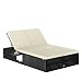 CASARIA Sonnenliege Polyrattan 2 Personen