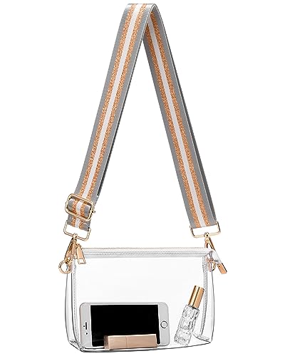 Image of Clear Purse for Women - Stadium Approved Crossbody Bag, Small Stadium Bag for Concerts & Sports Events