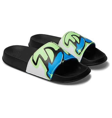 DC Shoes Men's DC Slide Sandal, Black stencil, 10 UK