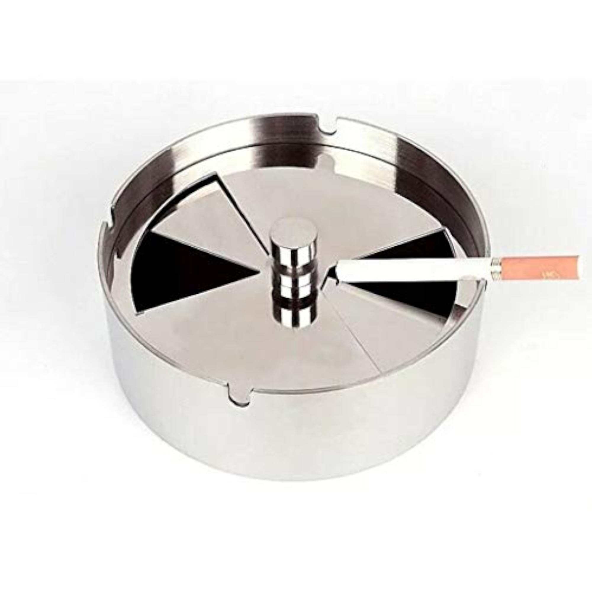 Steel Ashtray with Lid, Closed Off Design
