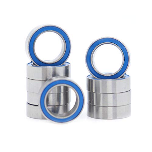 Mr128-2Rs Ball Bearing 8X12X3.5Mm Compatible With Traxxas 7020 Rc Vehicles,8X12Mm Abec-3 Blue Rubber Sealed Ball Bearings (Pick Of 10Pcs) #TOP6