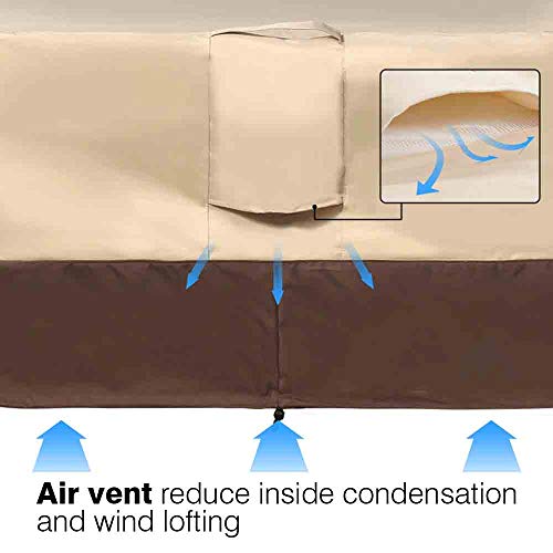 Vailge Patio Adirondack Chair Covers, Heavy Duty Patio Chair Cover, Waterproof Outdoor Lawn Patio Furniture Covers, 1 Pack, Beige & Brown #TOP6