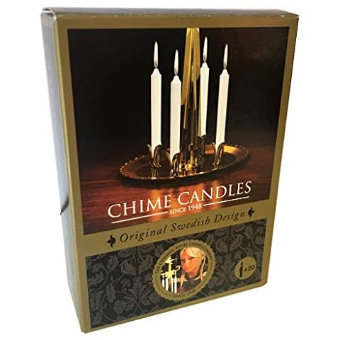 Box of 20 White Christmas Candles for Angel Chimes Cover