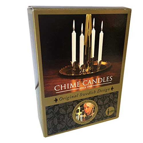Box of 20 x 4 White Christmas Candles (Fits Original Swedish Angel Chimes Spinner) - Free Postage by Angel Chimes Cover