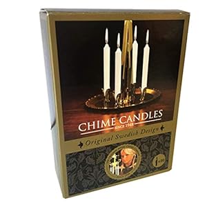 Box of 20 x 4″ White Christmas Candles (Fits Original Swedish Angel Chimes Spinner)
