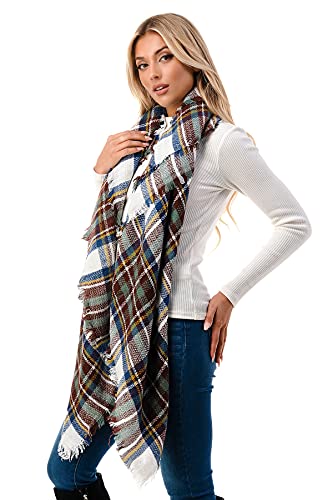 Fall Winter Scarf Plaid Oversized Scarf for Women – Ideal Winter Women's Scarves & Wraps; Perfect Lightweight Accessory & Gifts for Women3