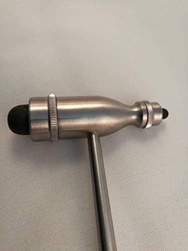 Natiqind Reflex Tromner Percussion Neurological Stainless Steel Hammer with Pointed Tip Handle with Case, Nat-ham-007
