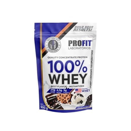 100% Whey Quality Concentrate Protein - 900g Refil Cookies and Cream - Profit