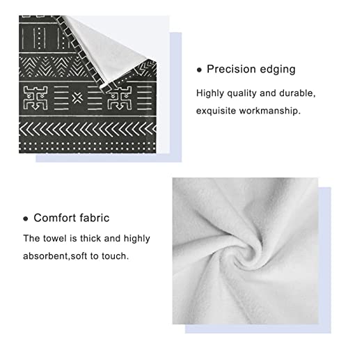 Bath Towels Set,Peru Black East White Tribal Design With Pattern Free Geometric Peruvian Abstract African Mexican Pr,1 Bath Towel 1 Hand Towel 1 Washcloth Absorbent Bathroom Towel Set 3 Piece For Spa #TOP3